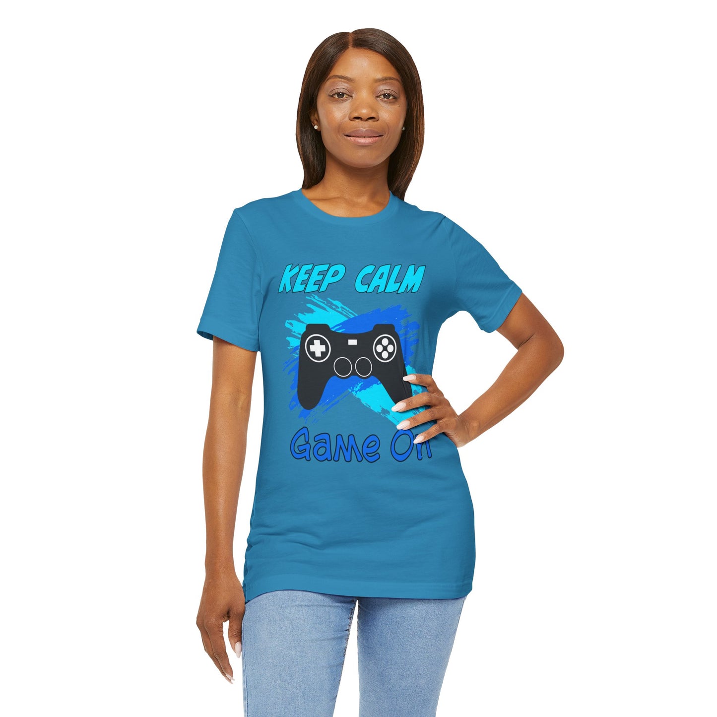 Keep Calm Game On- Women's T-Shirt