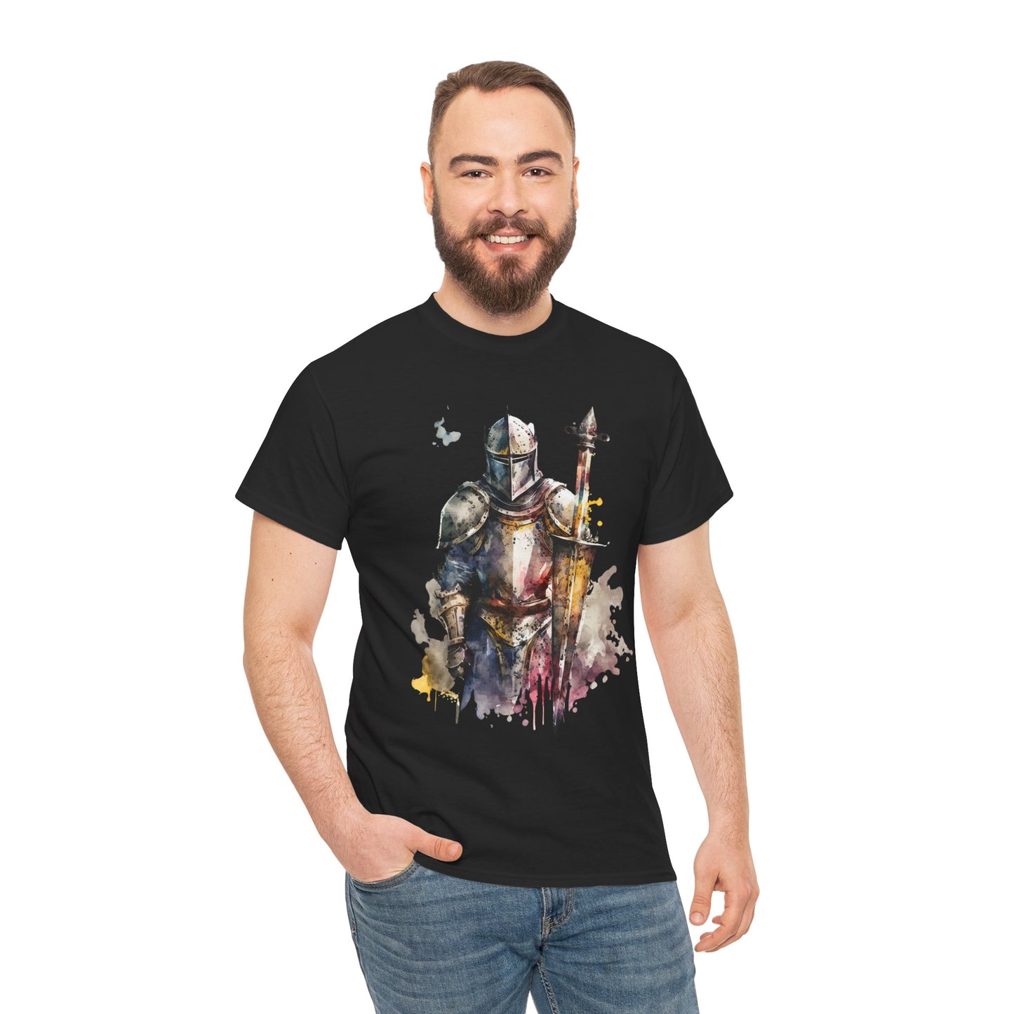 Knight Watercolor Tee- Men's T-Shirt