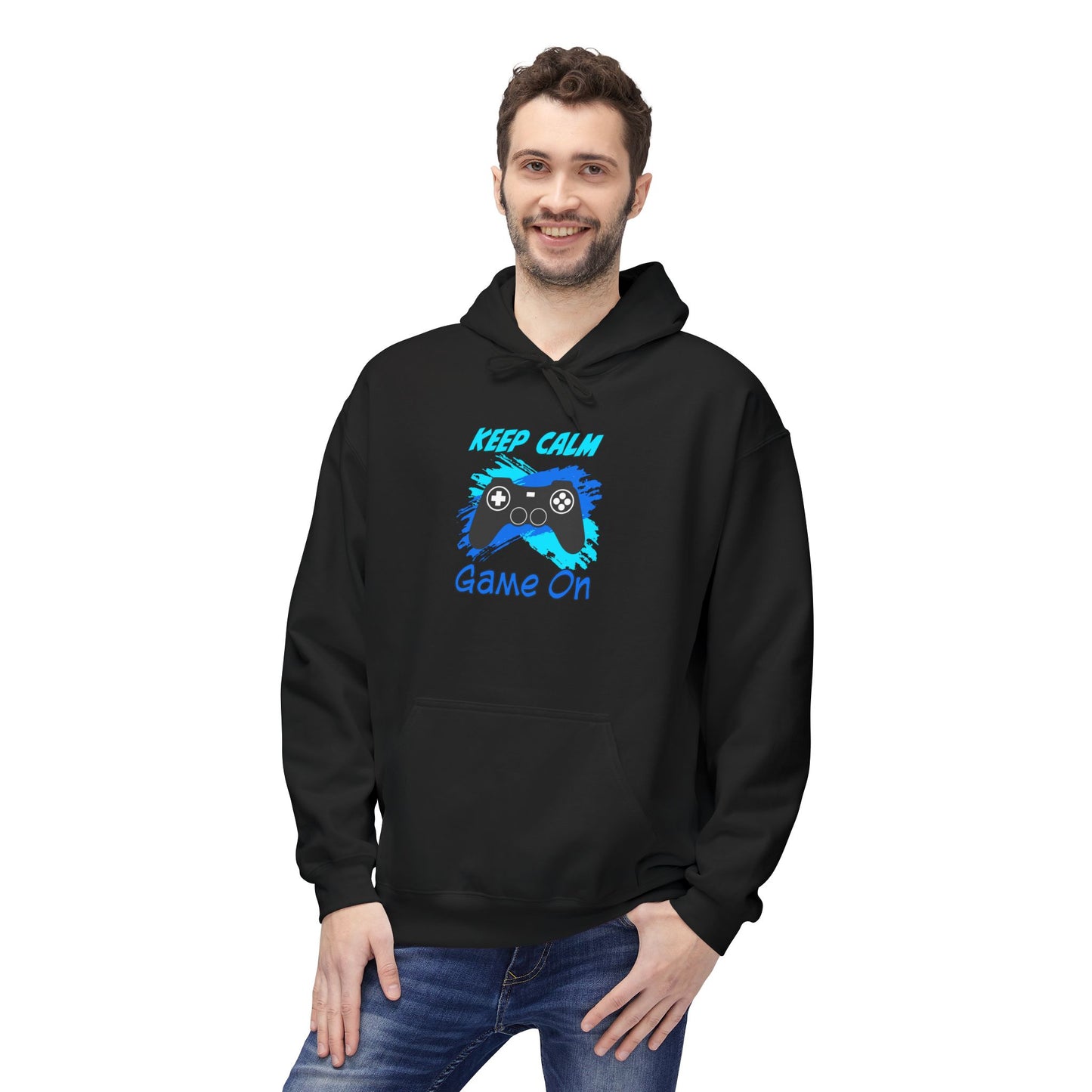 Keep Calm Game On- Men's Hoodie