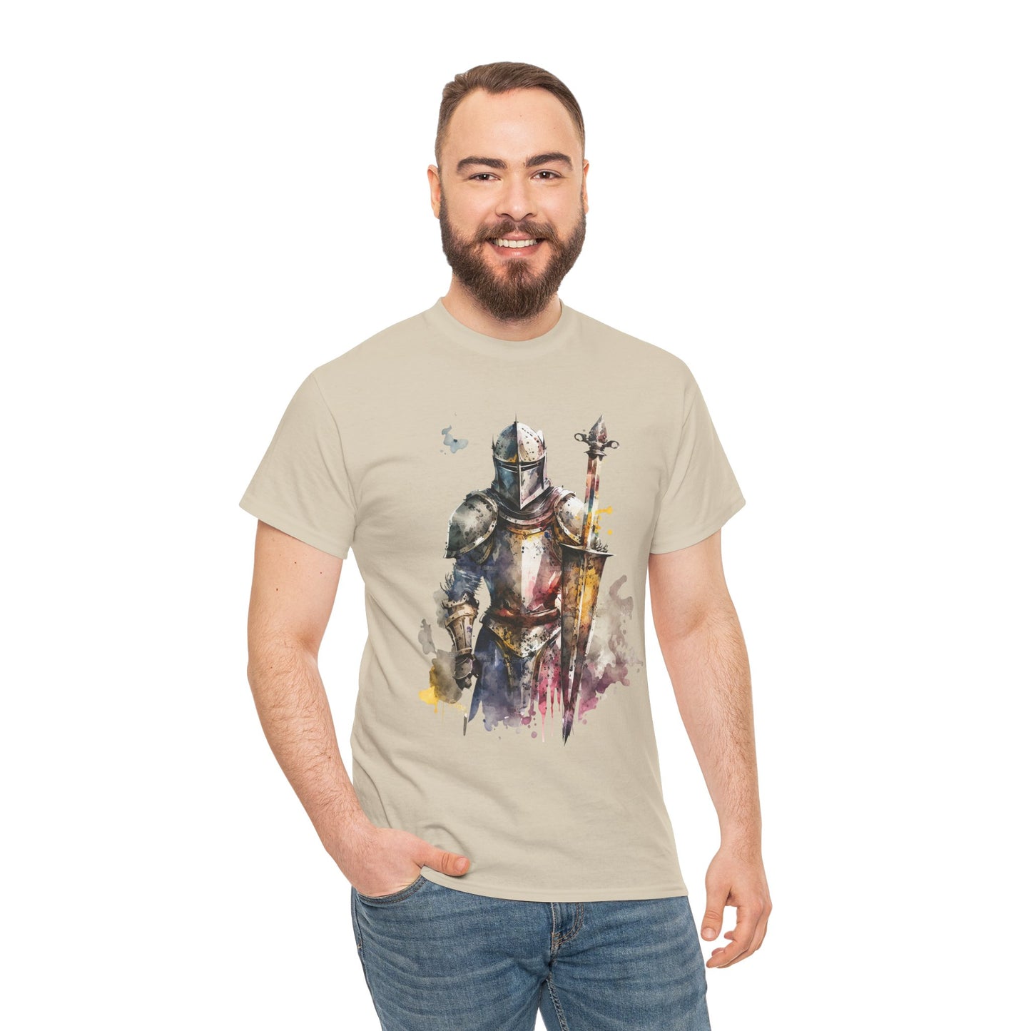Knight Watercolor Tee- Men's T-Shirt