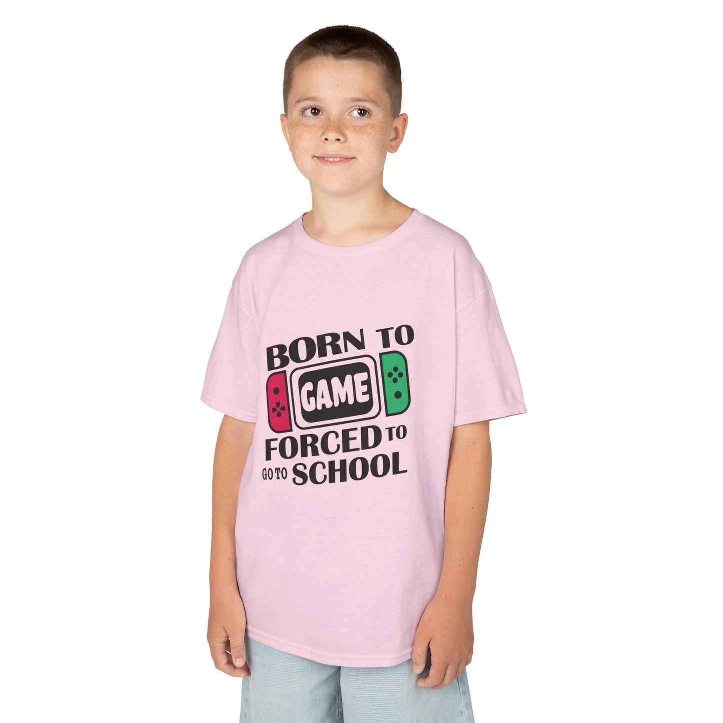 Born To Game Forced To Go To School- Kid's T-Shirt