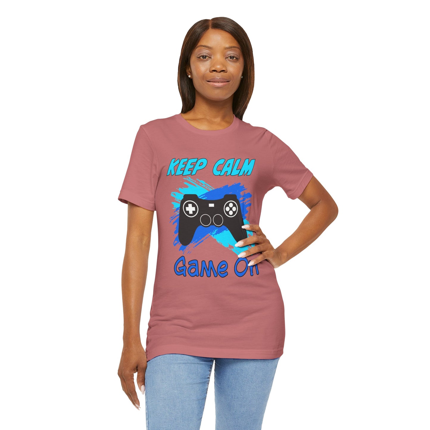 Keep Calm Game On- Women's T-Shirt