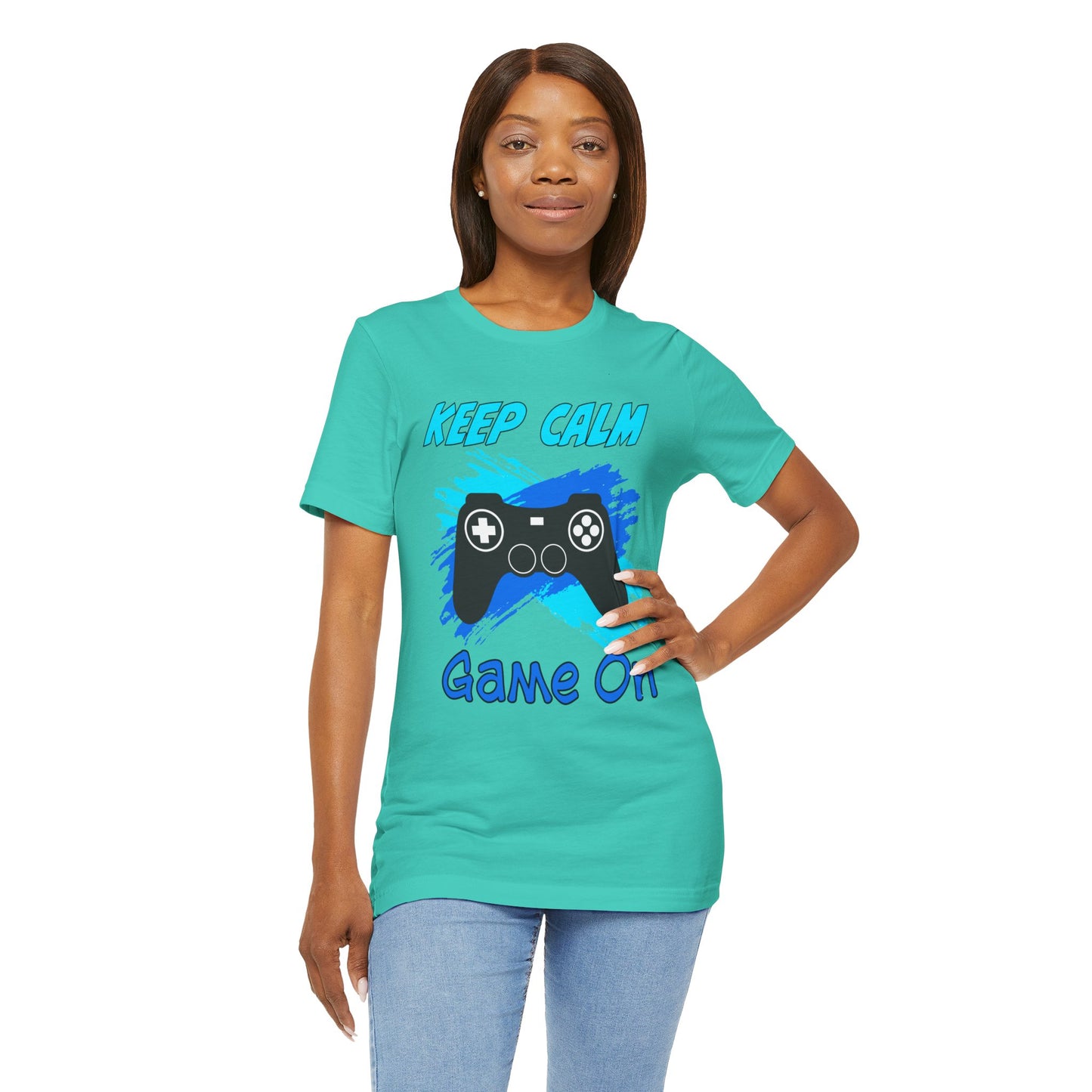 Keep Calm Game On- Women's T-Shirt