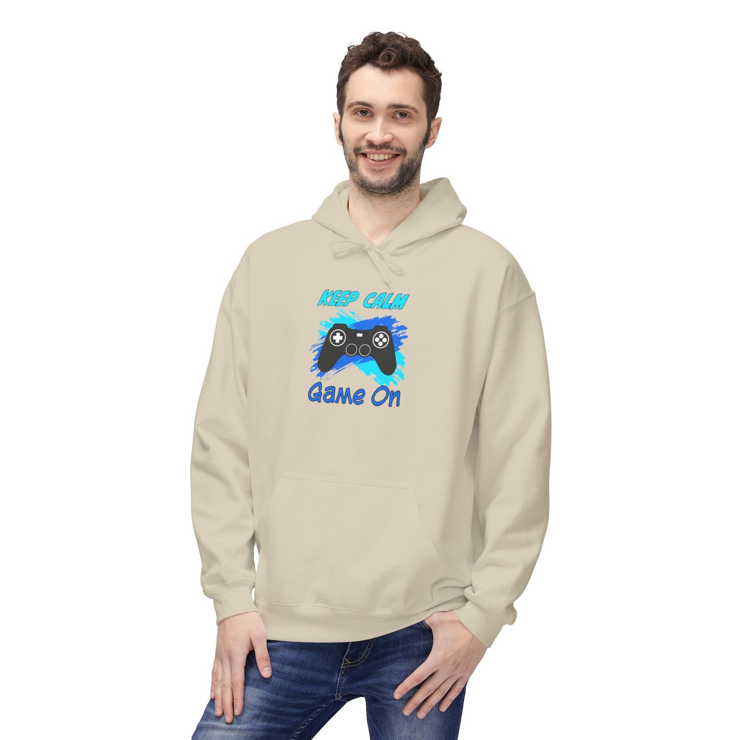 Keep Calm Game On- Men's Hoodie