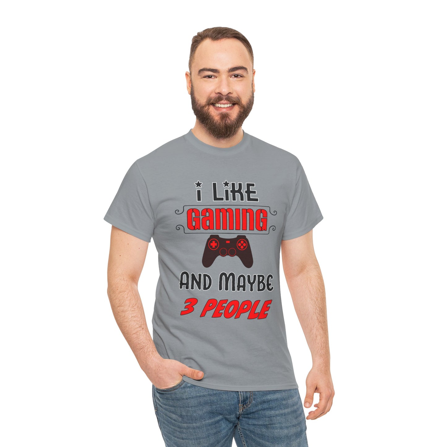 I Like Gaming and Maybe 3 People- Men's T-Shirt