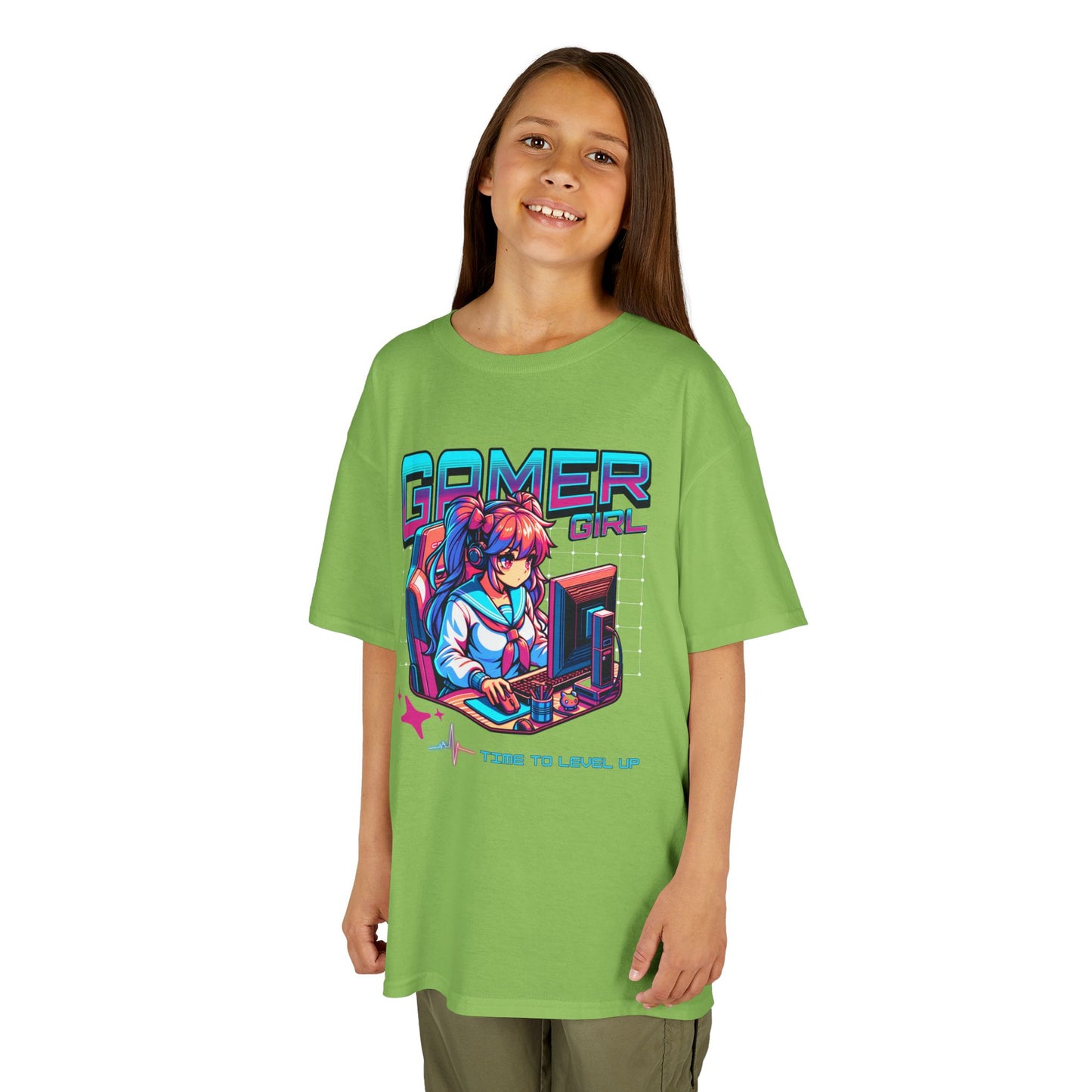 Gamer Girl Time To Level Up- Kid's T-Shirt