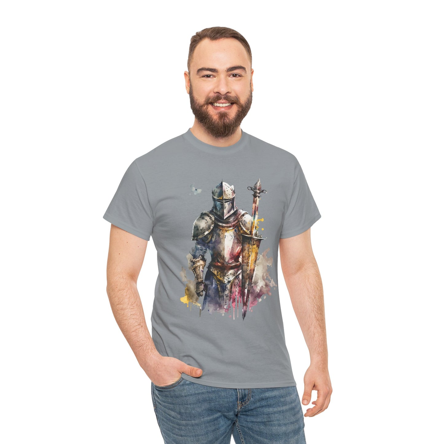 Knight Watercolor Tee- Men's T-Shirt