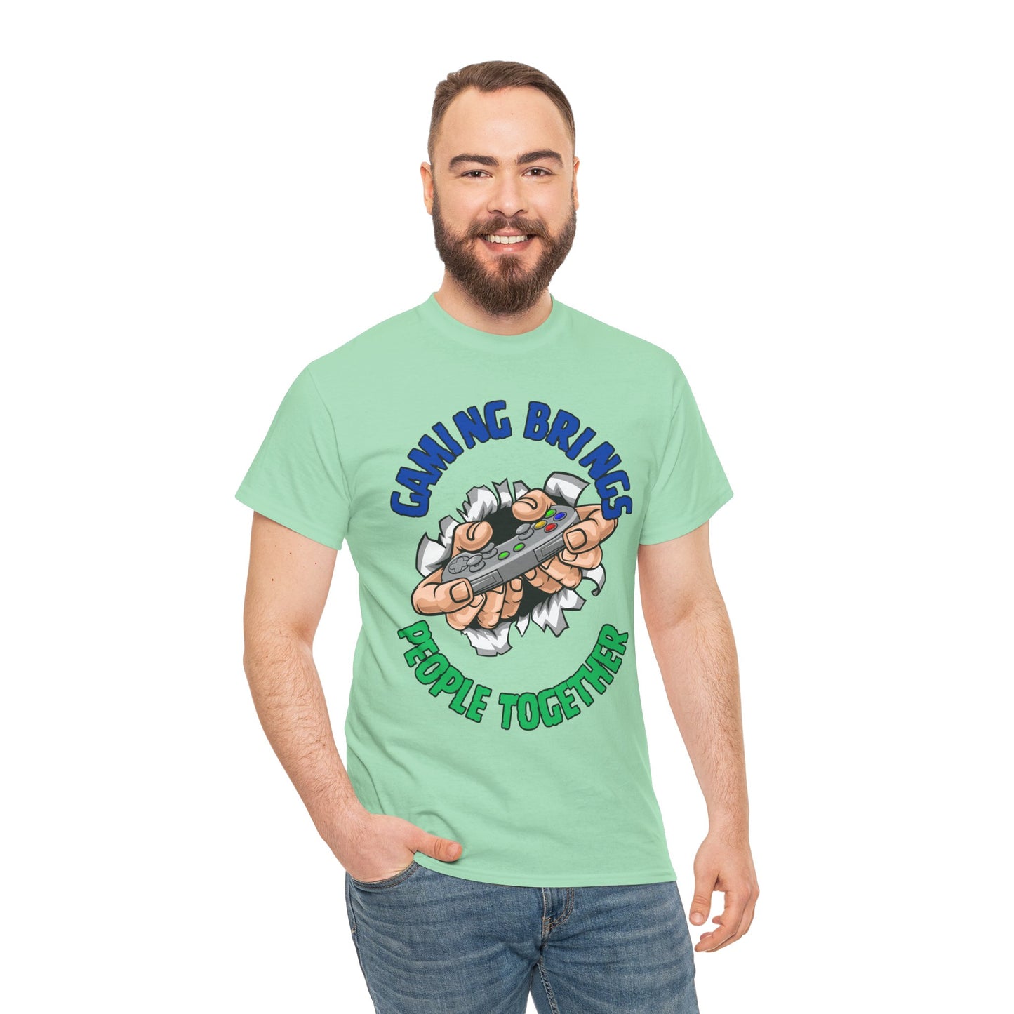 Gaming Brings People Together- Men's T-Shirt