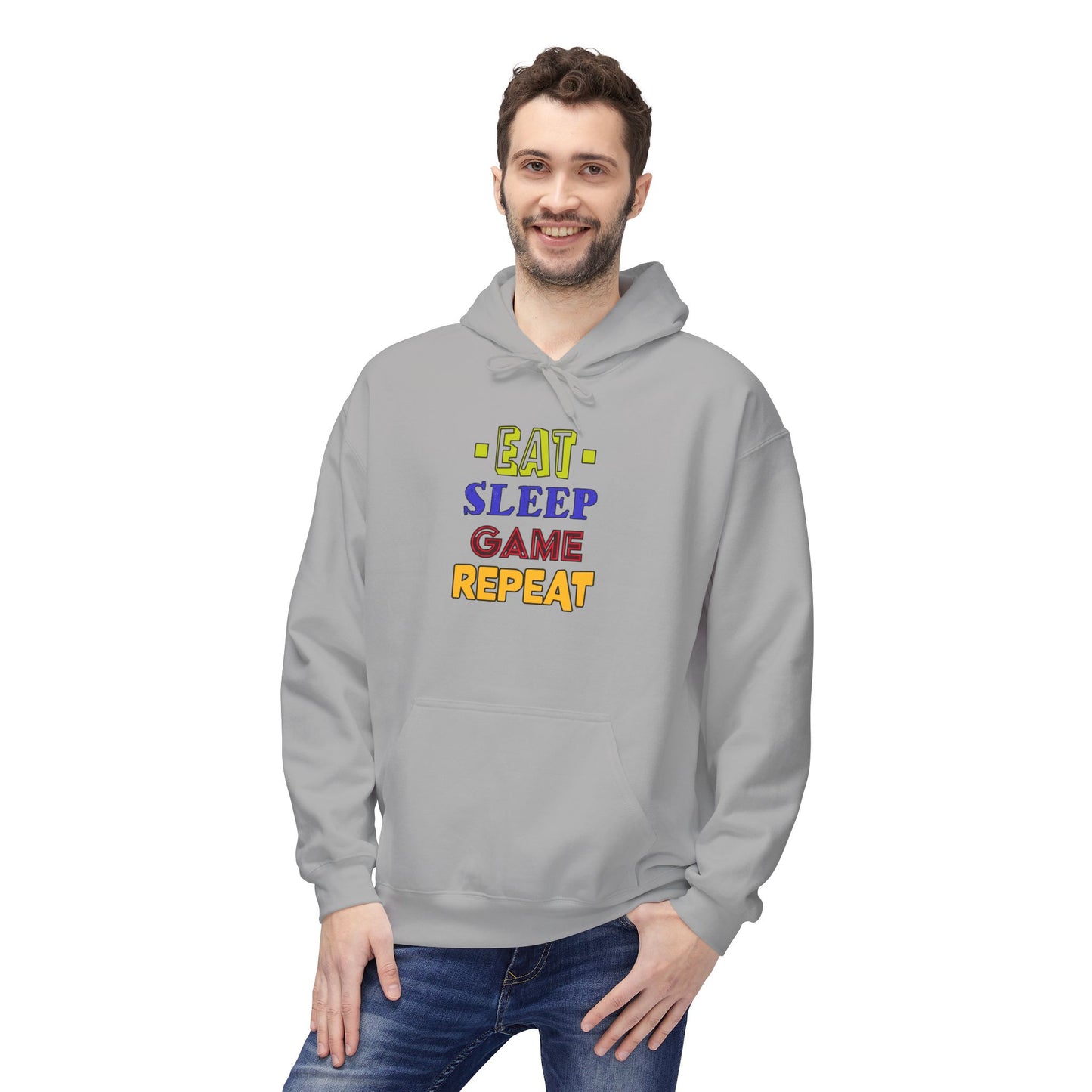 Eat Sleep Game Repeat- Men's Hoodie