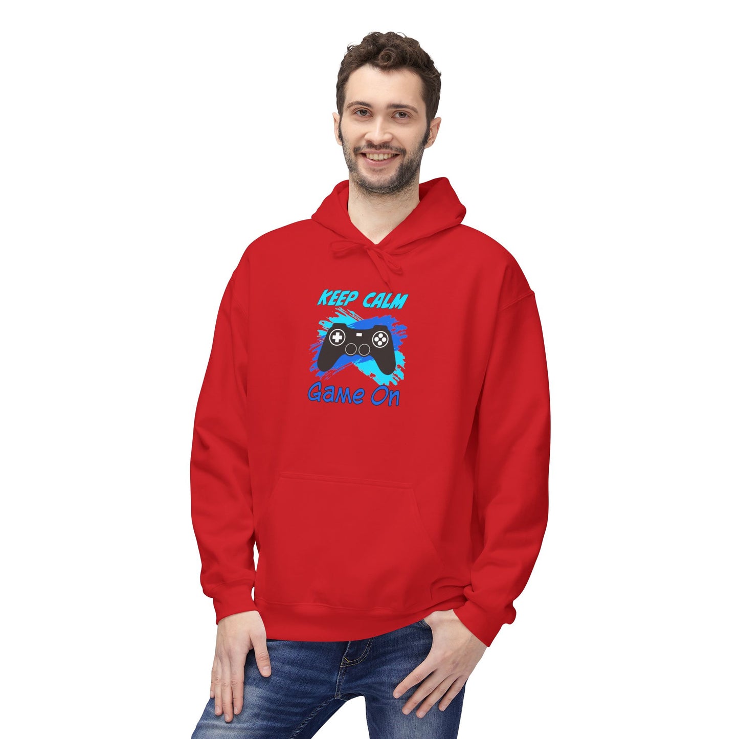 Keep Calm Game On- Men's Hoodie