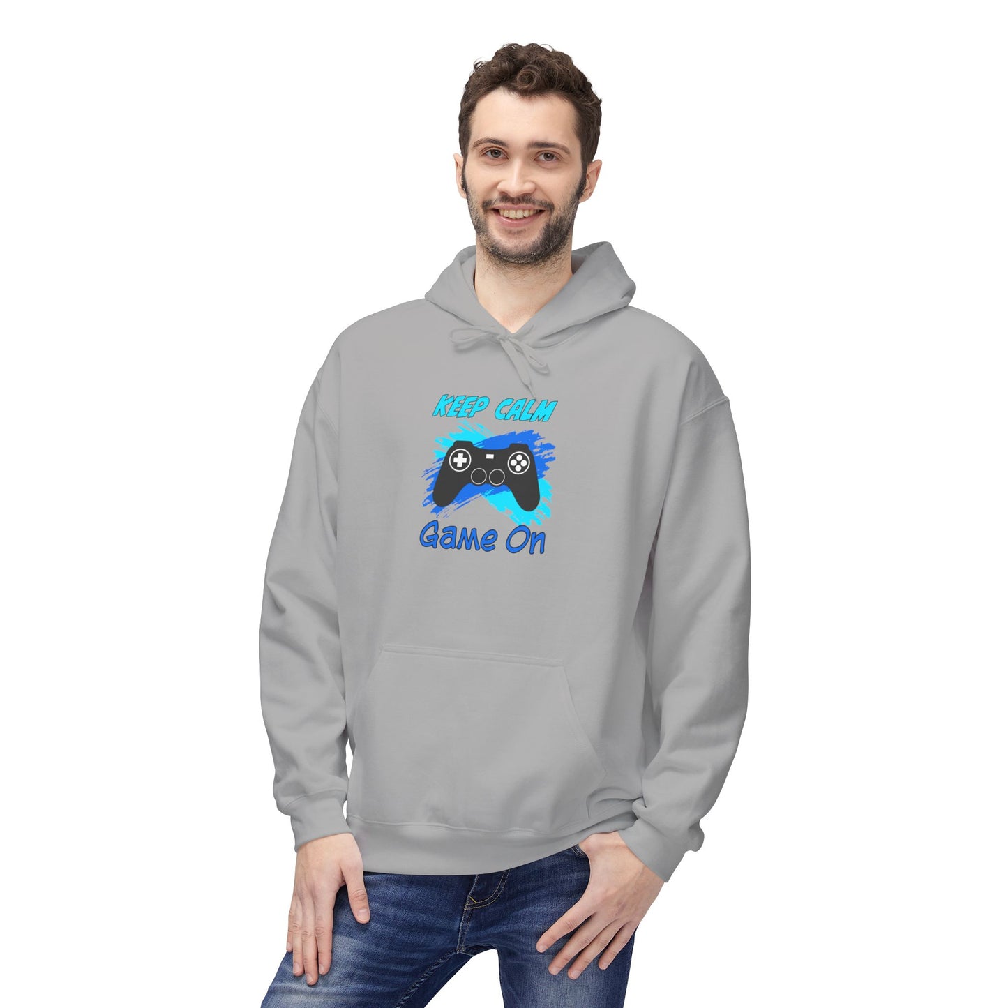 Keep Calm Game On- Men's Hoodie