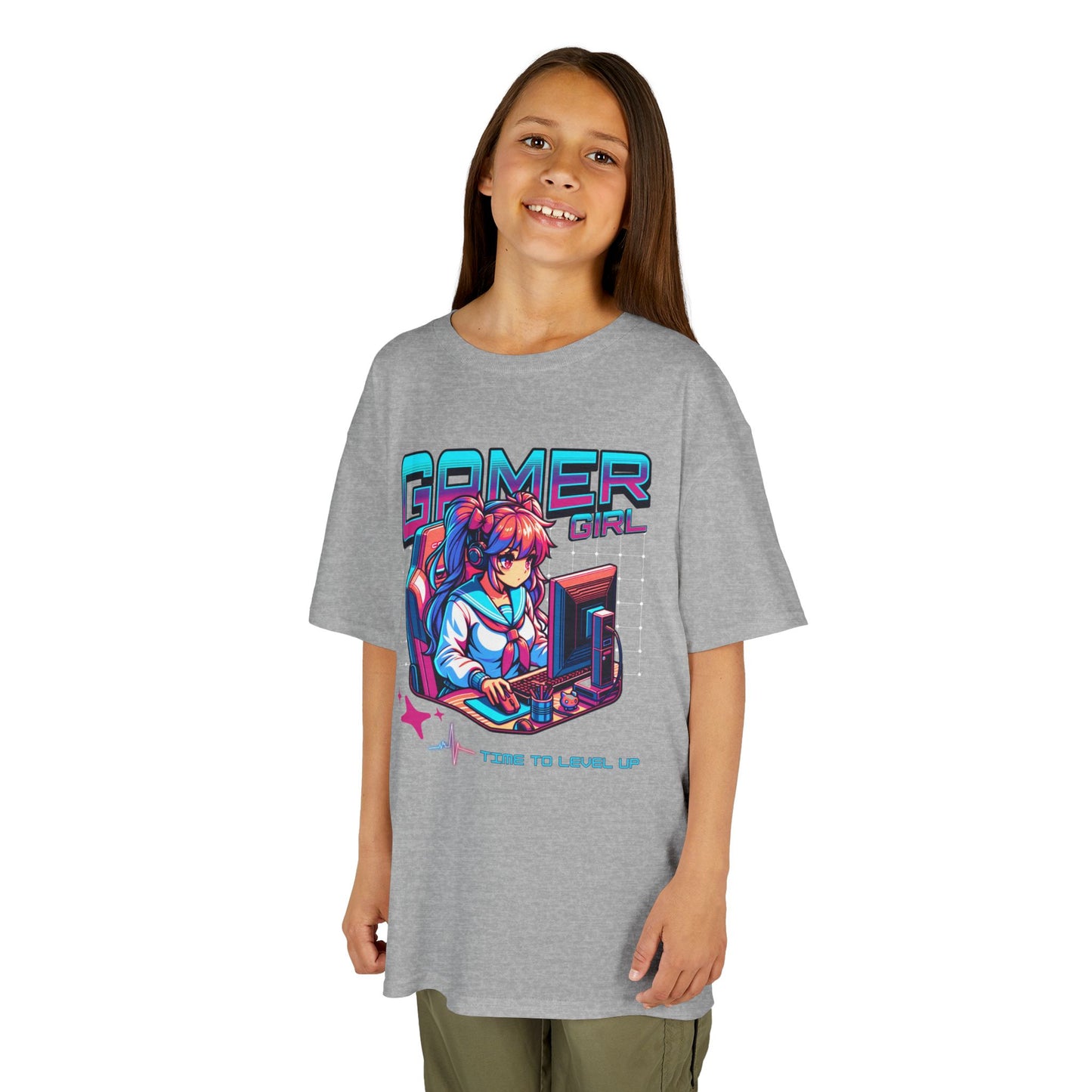 Gamer Girl Time To Level Up- Kid's T-Shirt