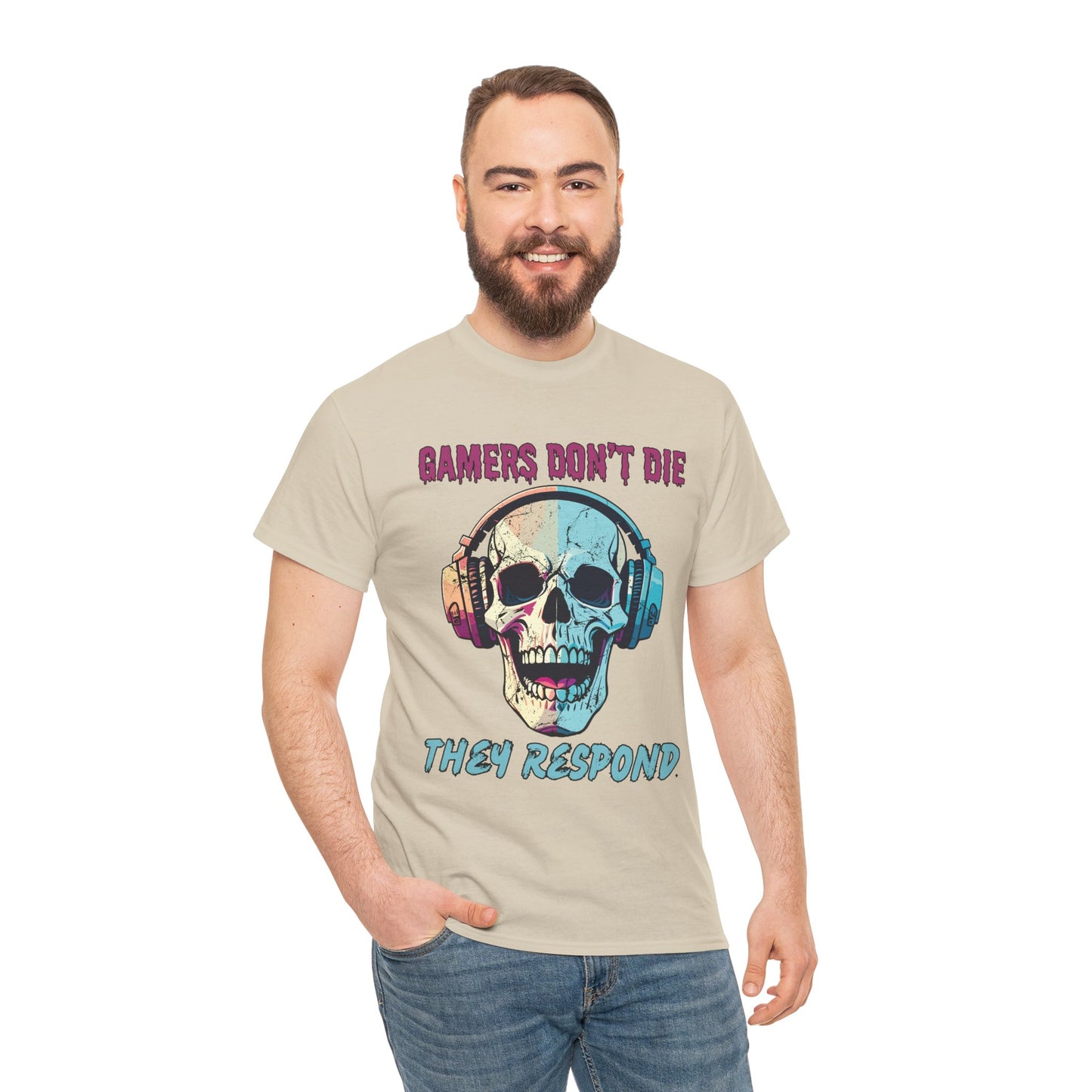 Gamers Don't Die, They Respond- Men's T-Shirt