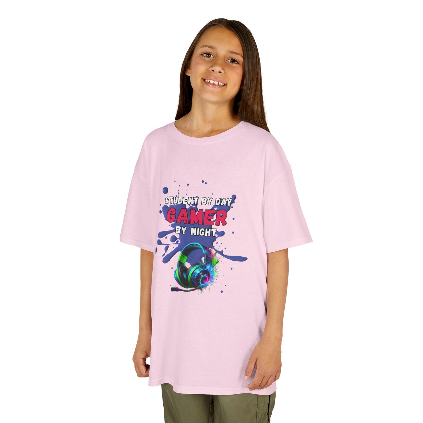 Student By Day Gamer By Night- Kid's T-Shirt