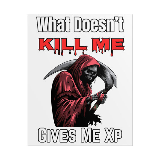 What Doesn't Kill Me Gives Me XP- Poster