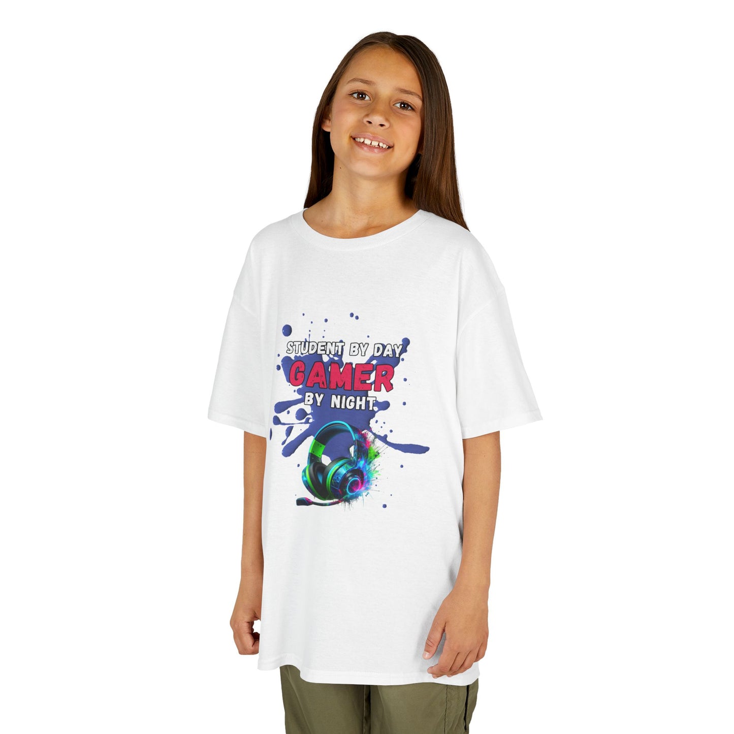 Student By Day Gamer By Night- Kid's T-Shirt