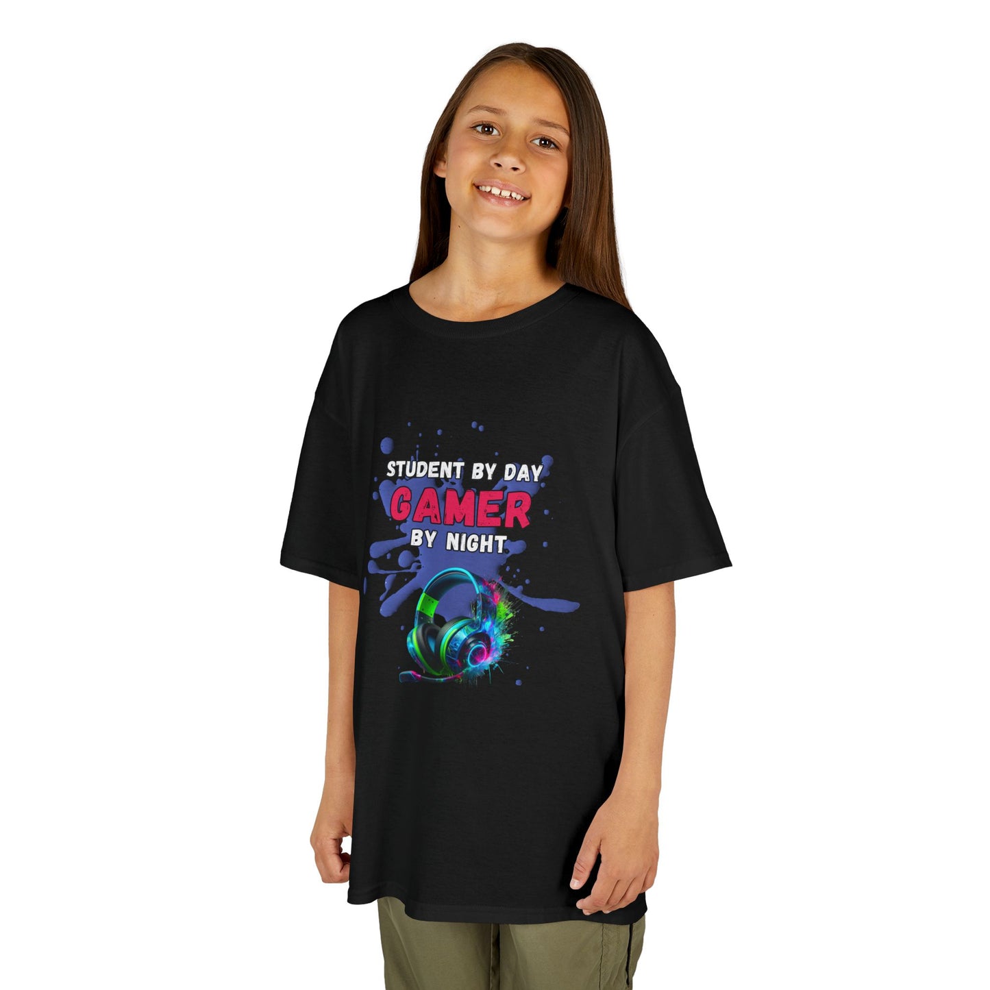 Student By Day Gamer By Night- Kid's T-Shirt