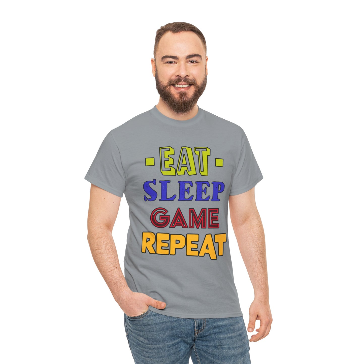 Eat Sleep Game Repeat- Men's T-Shirt