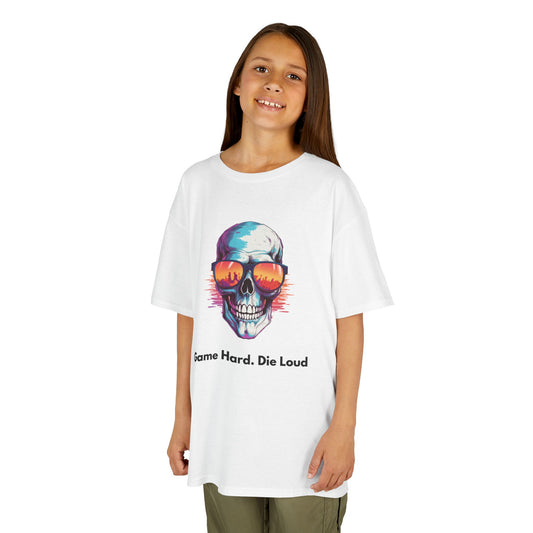 Game Hard. Die Loud- Kids T-Shirt