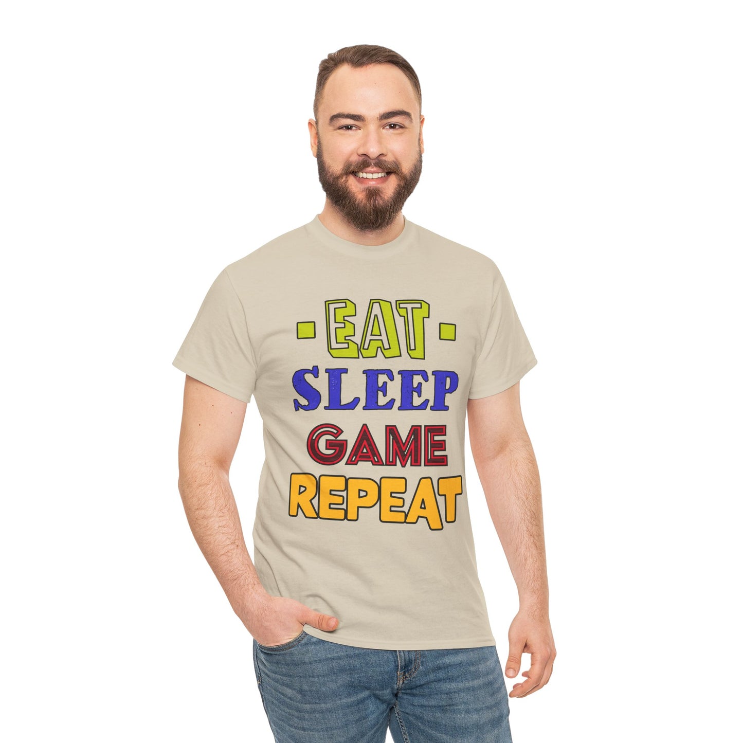 Eat Sleep Game Repeat- Men's T-Shirt