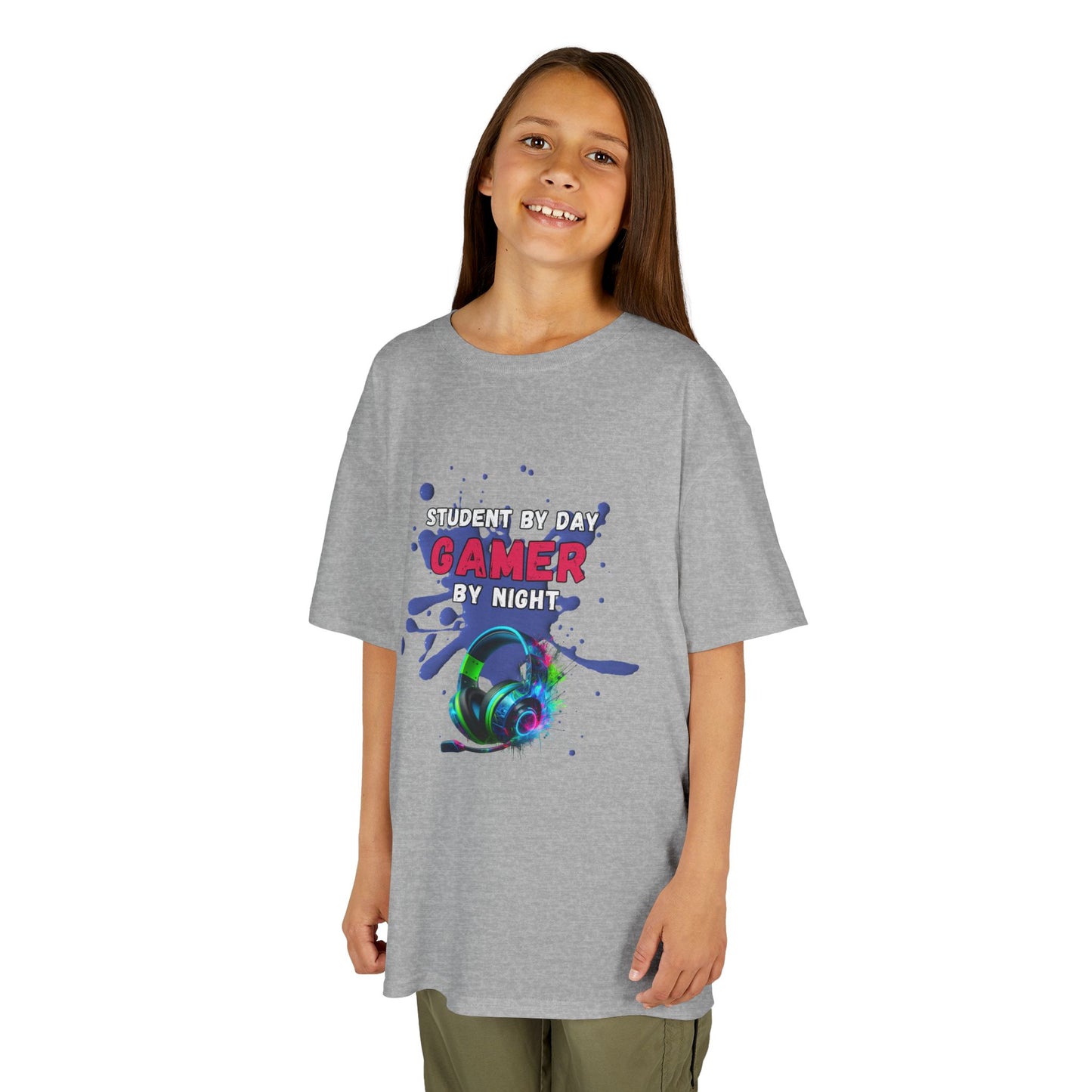Student By Day Gamer By Night- Kid's T-Shirt