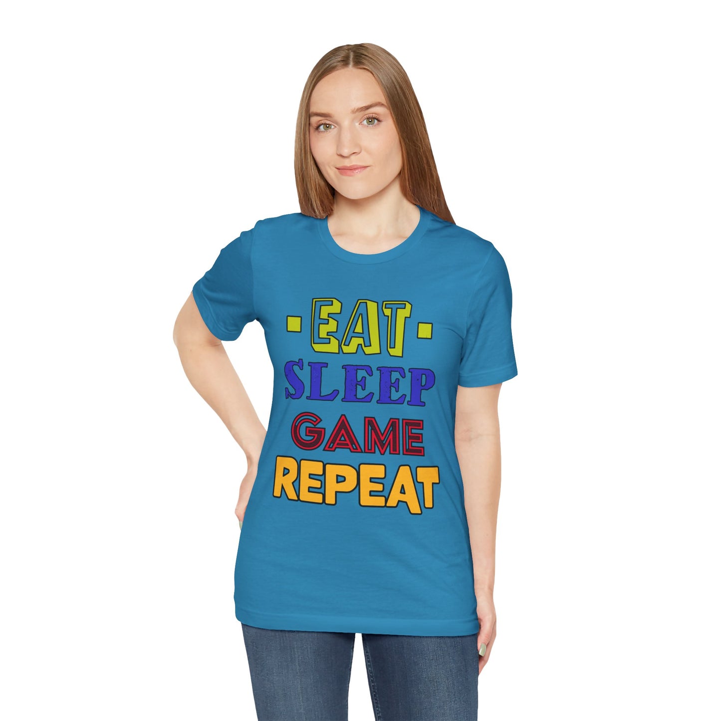 Eat Sleep Game Repeat- Women's T-Shirt