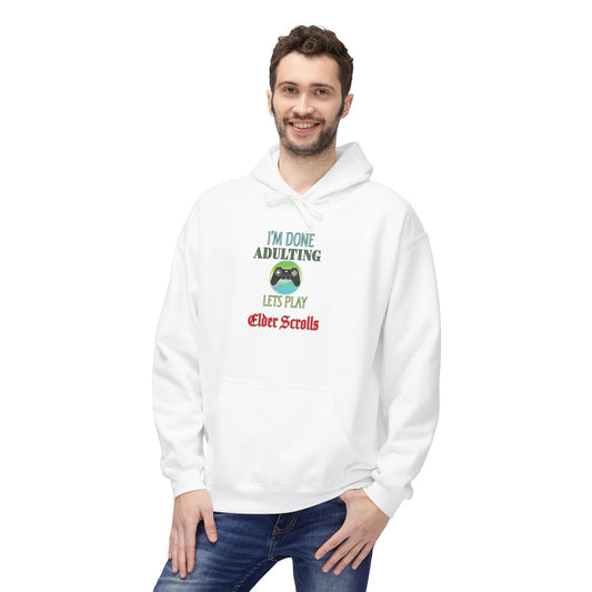 I'm Done Adulting, Let's Play Elder Scrolls- Men's Hoodie