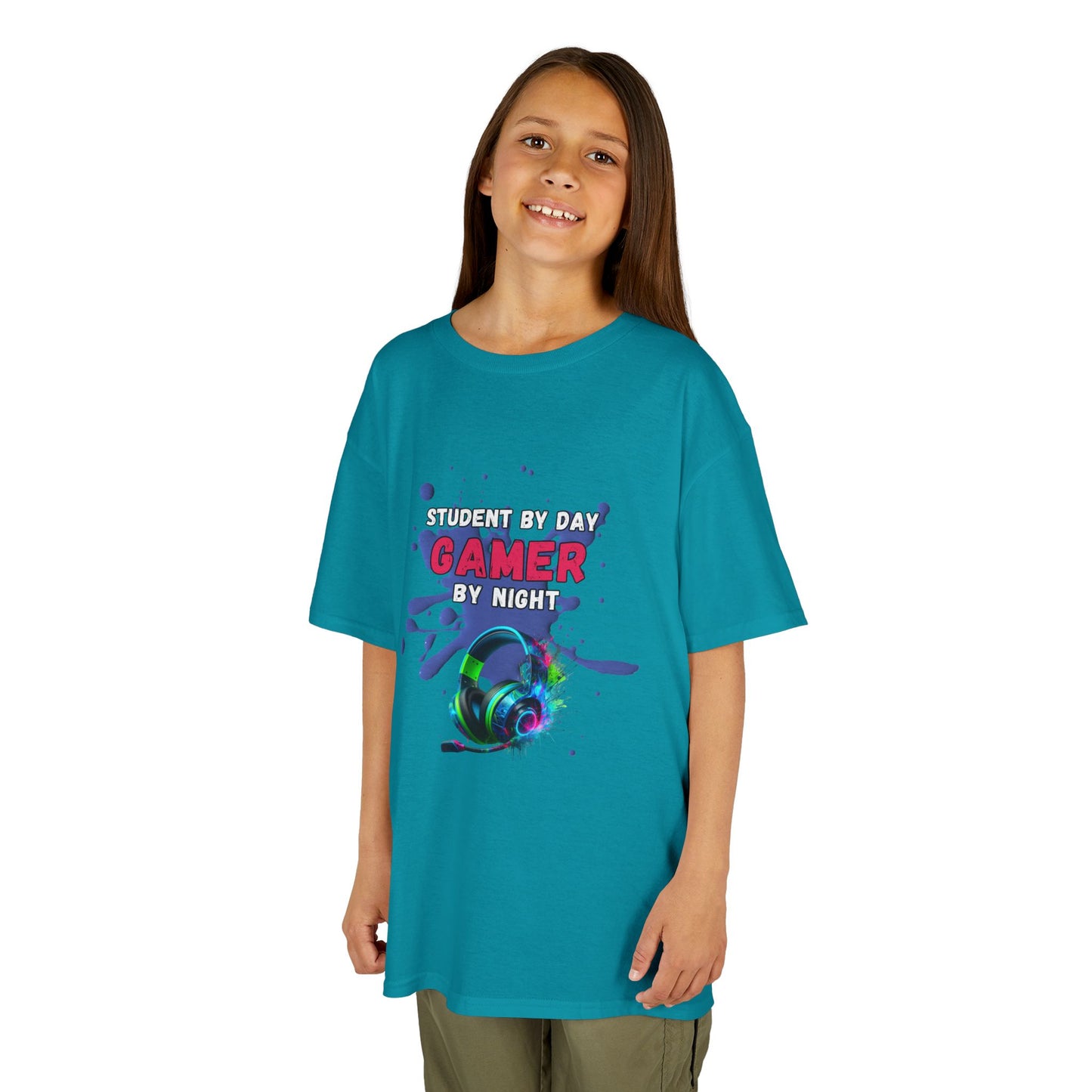 Student By Day Gamer By Night- Kid's T-Shirt