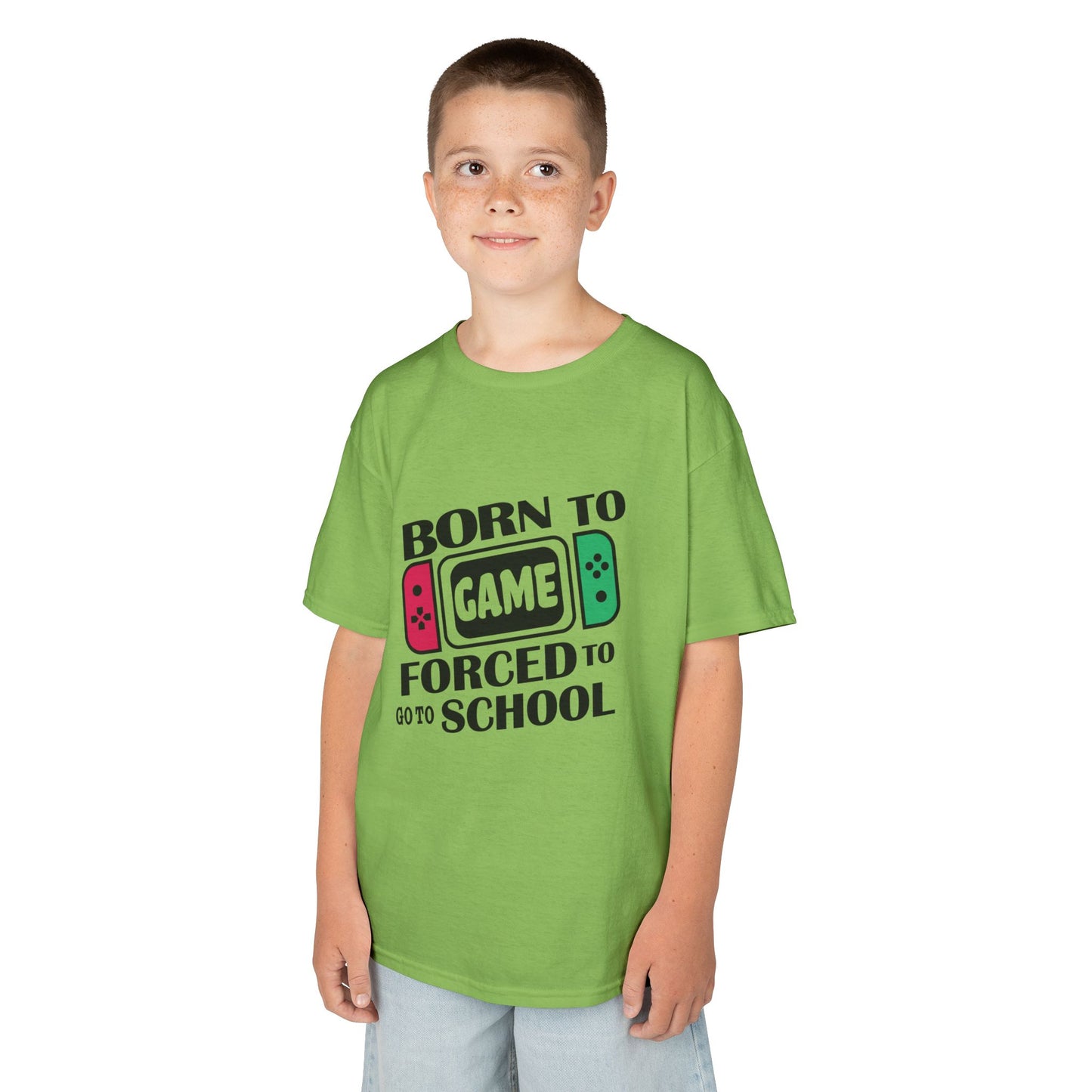 Born To Game Forced To Go To School- Kid's T-Shirt