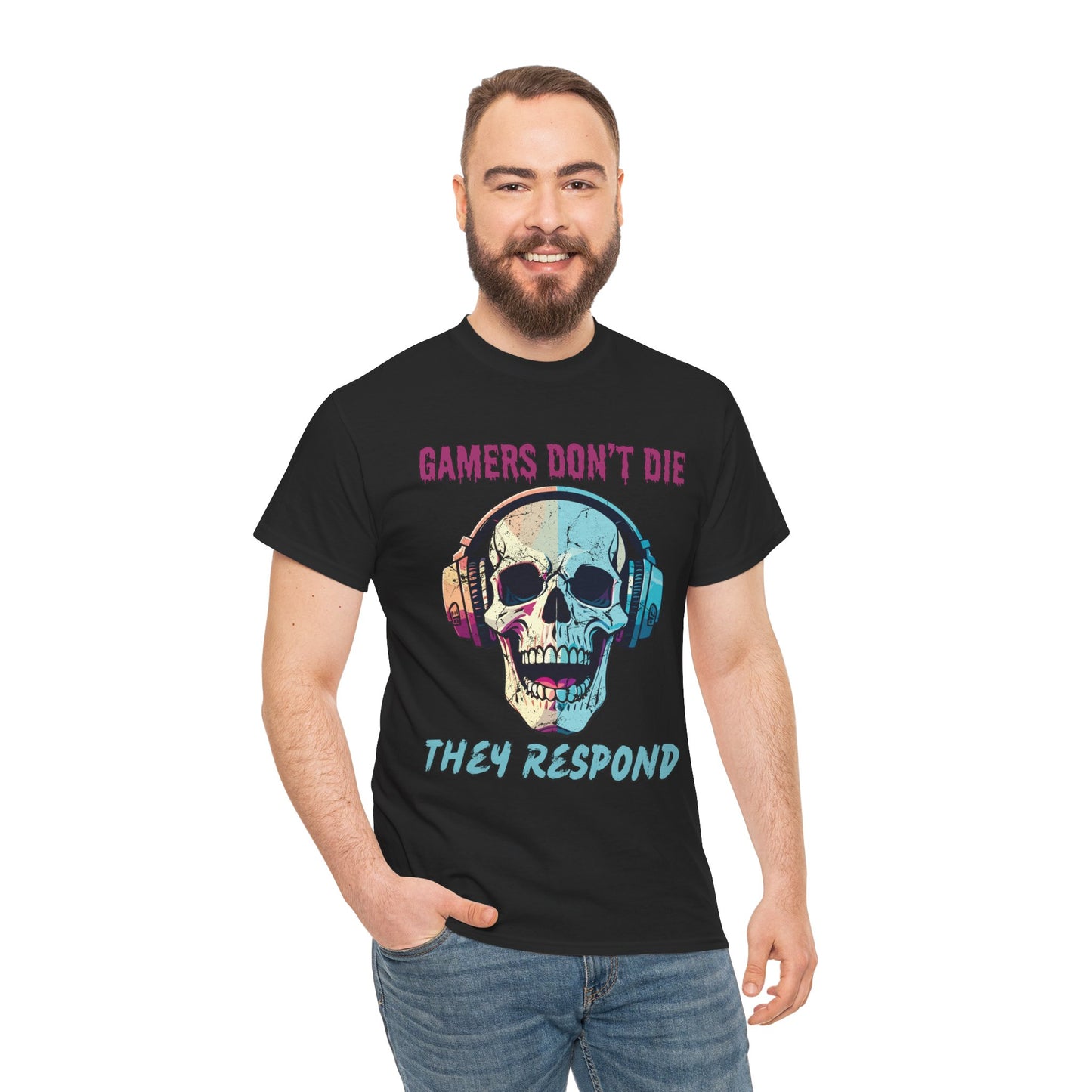 Gamers Don't Die, They Respond- Men's T-Shirt
