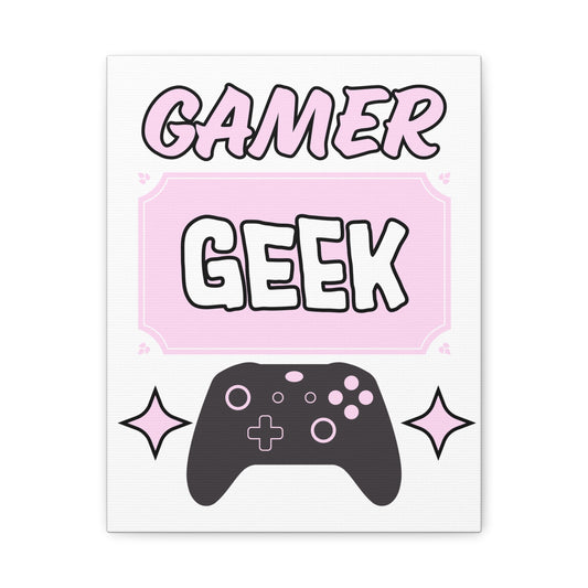 Gamer Geek Pink- Canvas Print