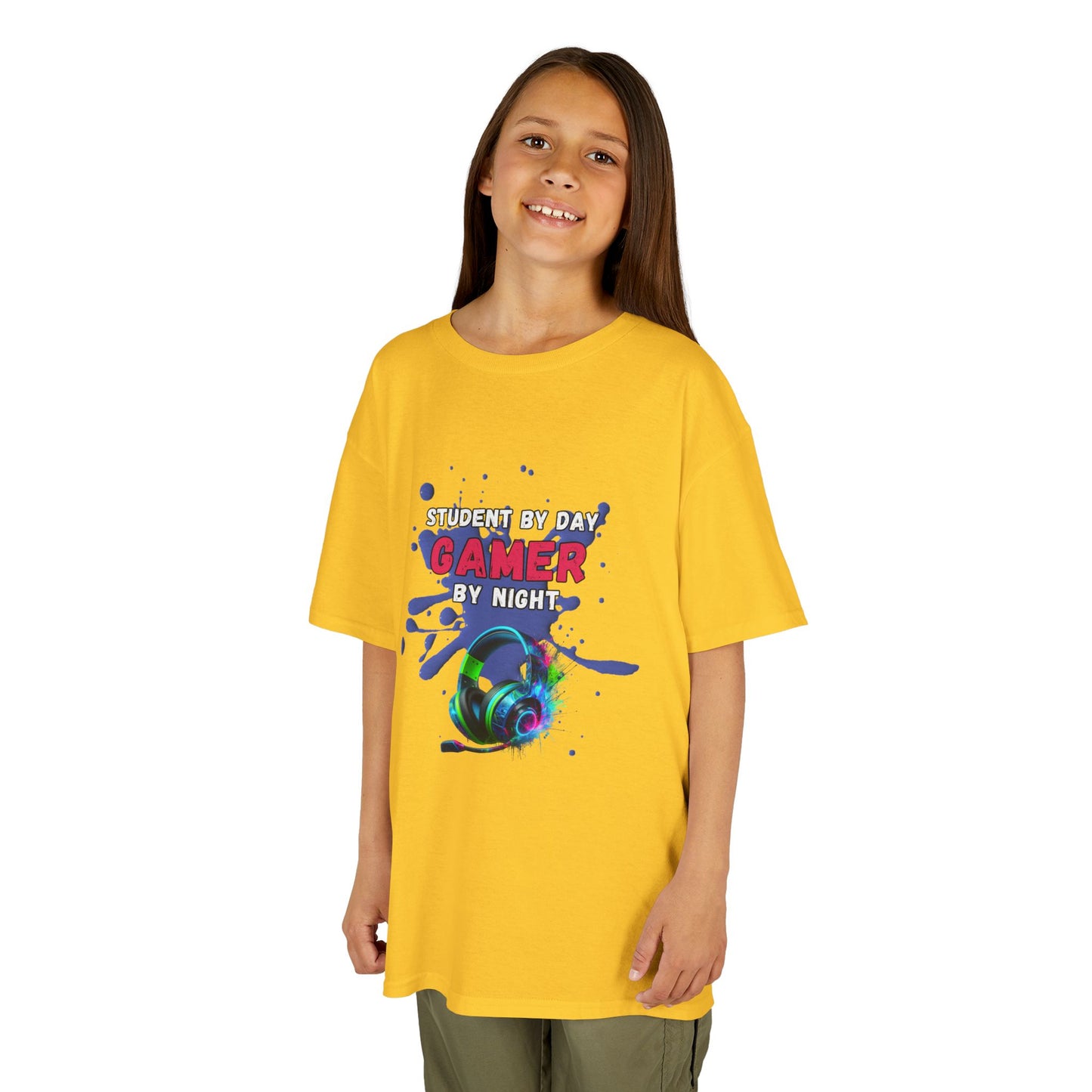 Student By Day Gamer By Night- Kid's T-Shirt