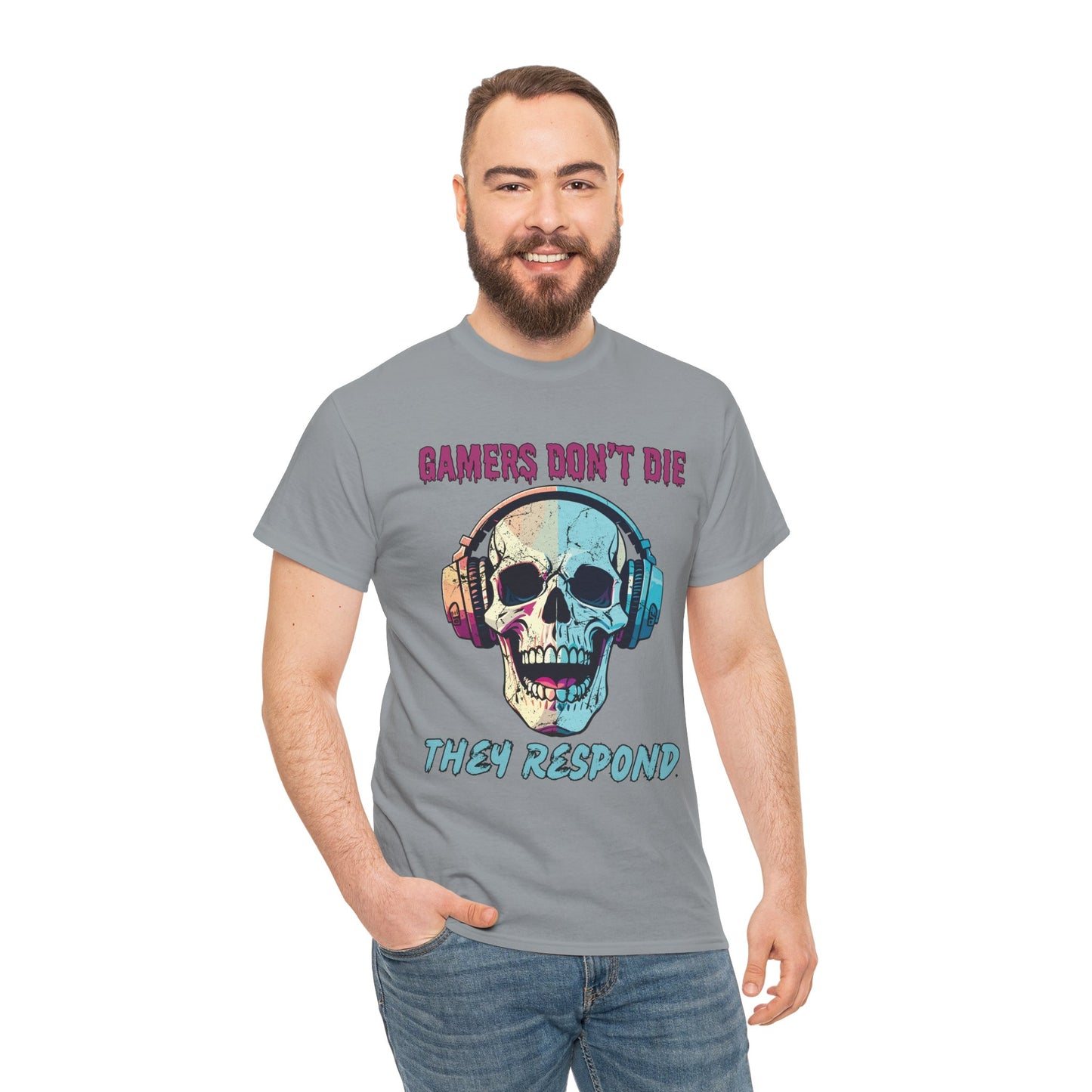 Gamers Don't Die, They Respond- Men's T-Shirt