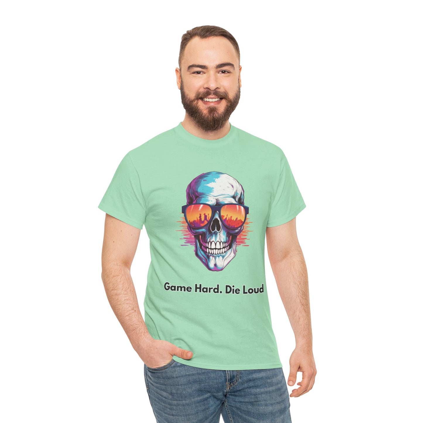 Game Hard. Die Loud- Men's T-Shirt