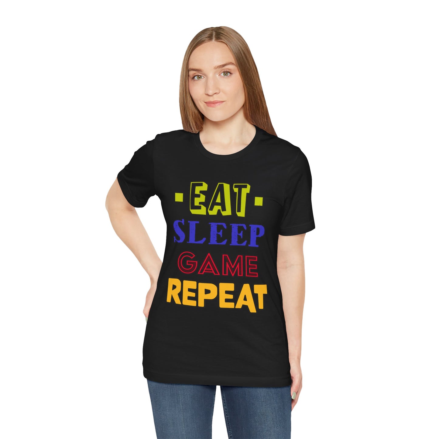Eat Sleep Game Repeat- Women's T-Shirt