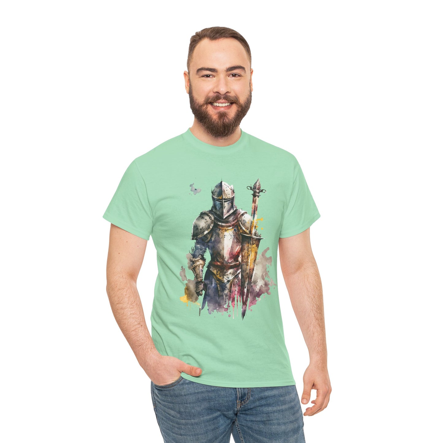 Knight Watercolor Tee- Men's T-Shirt