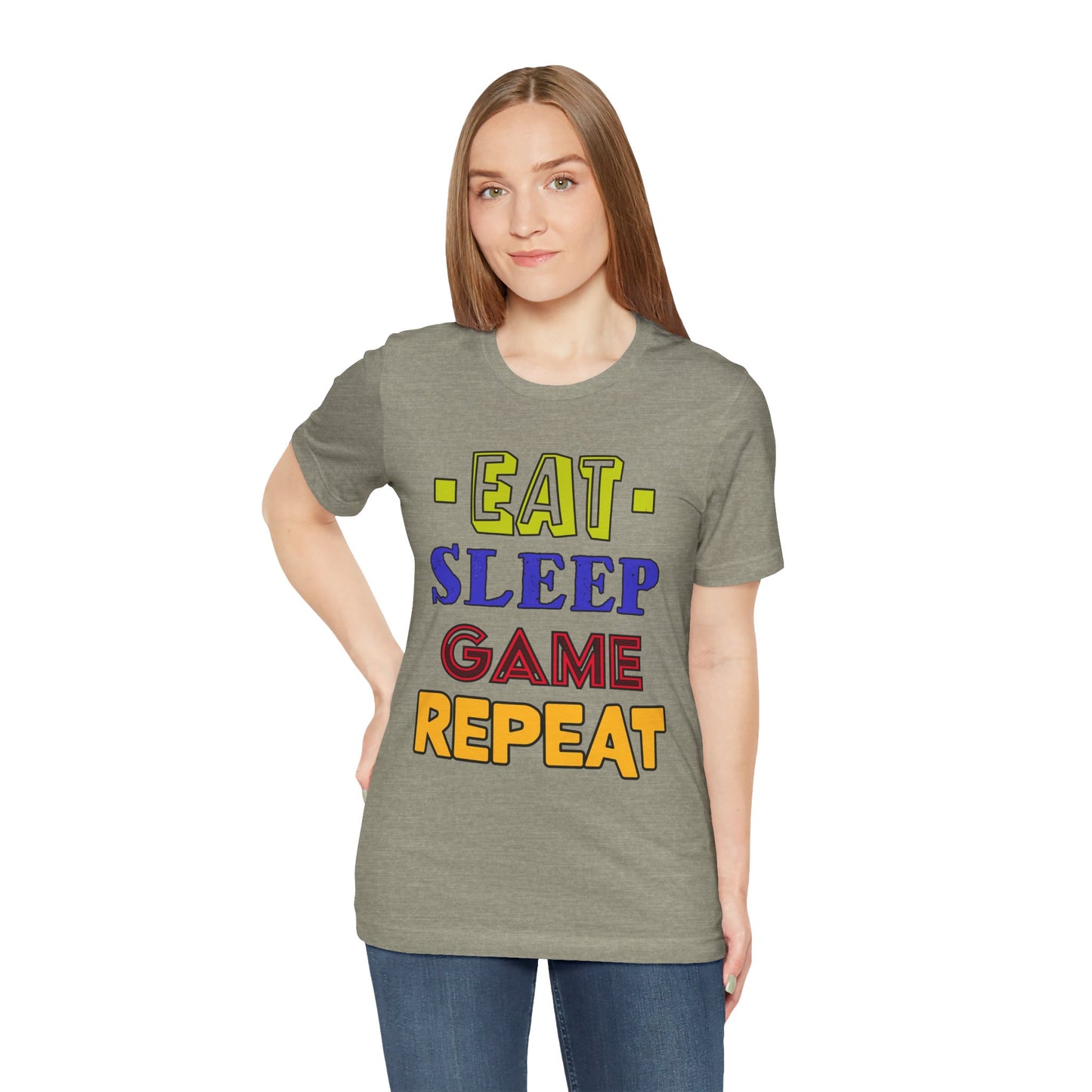 Eat Sleep Game Repeat- Women's T-Shirt
