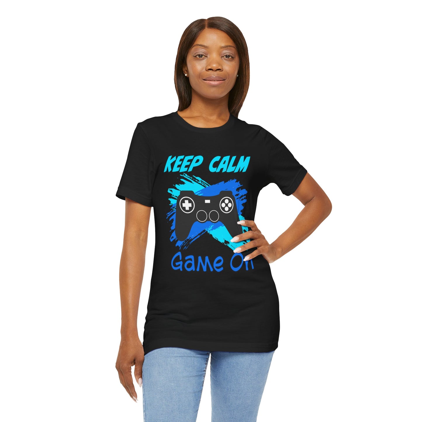Keep Calm Game On- Women's T-Shirt