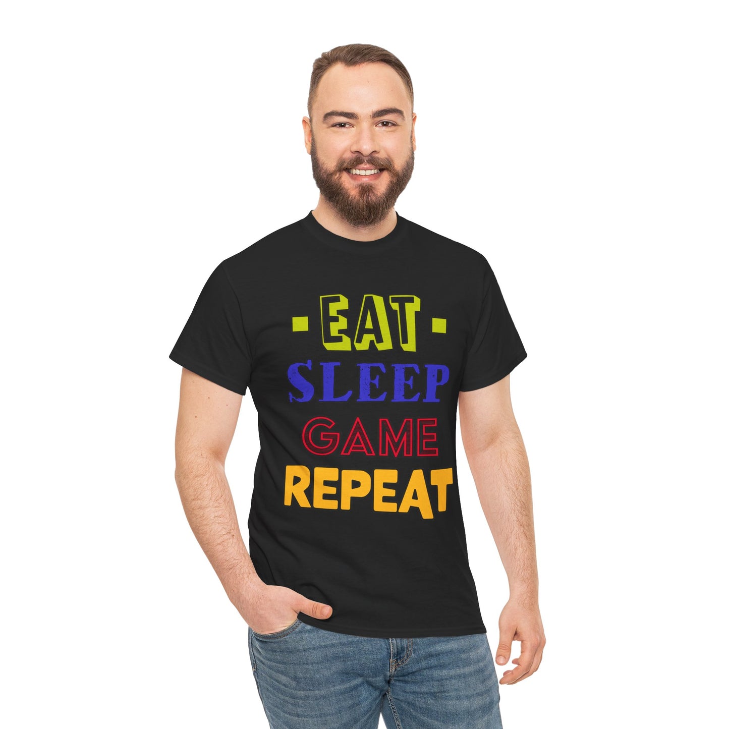 Eat Sleep Game Repeat- Men's T-Shirt