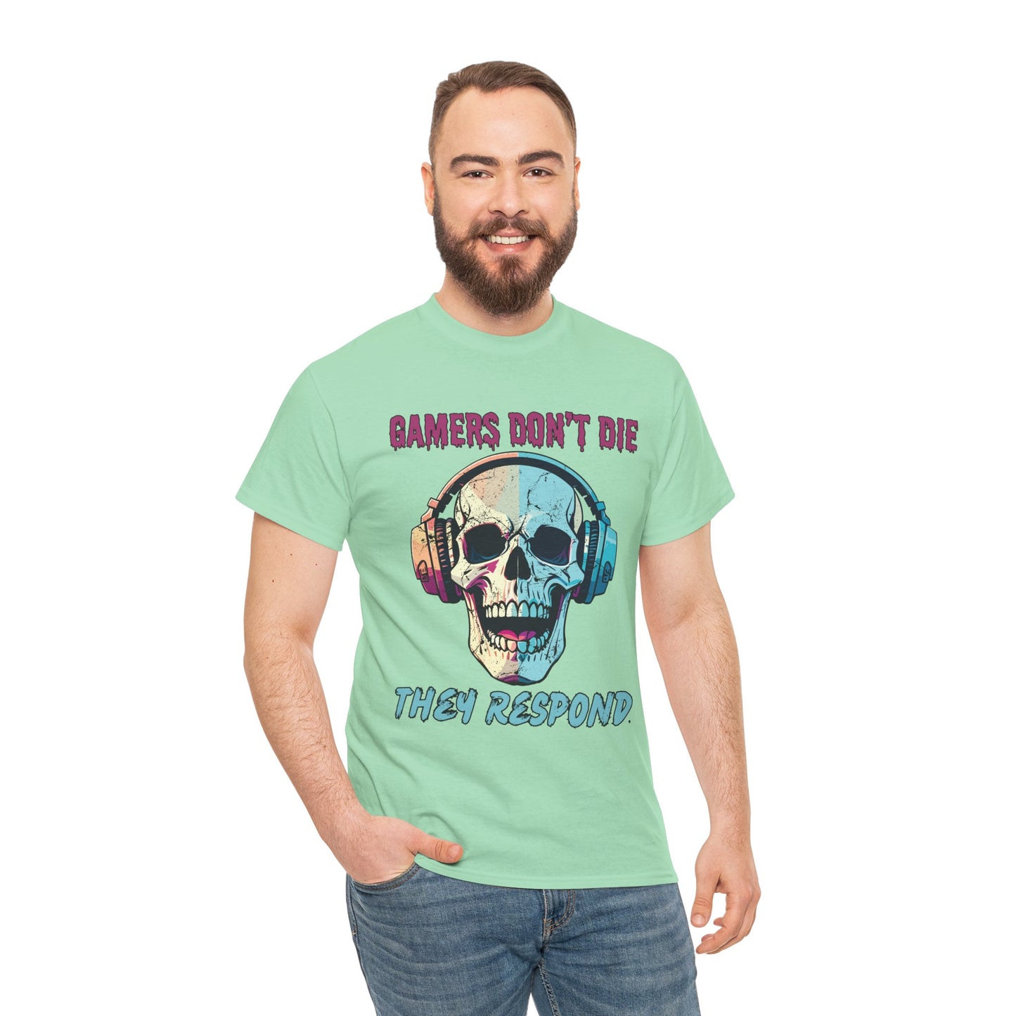 Gamers Don't Die, They Respond- Men's T-Shirt
