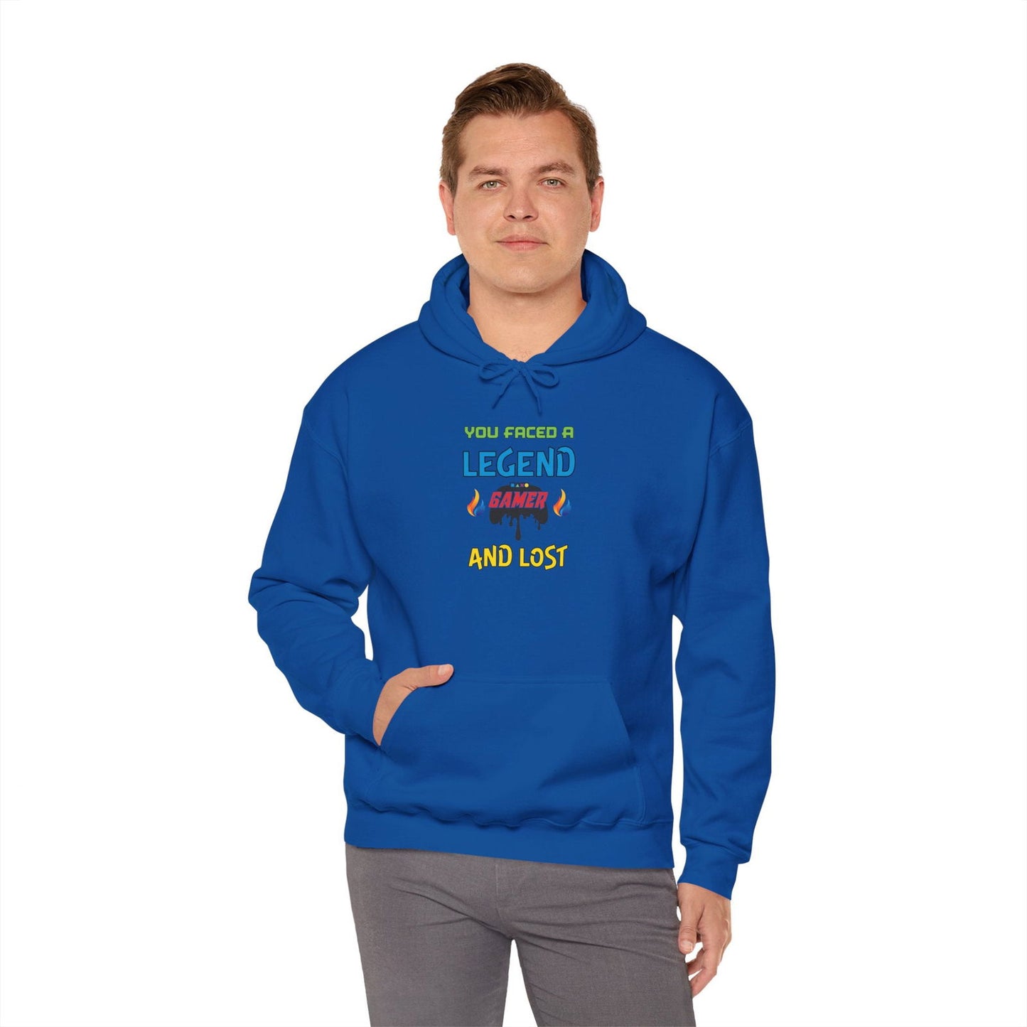 You Faced A Legend- Men's Heavy Blend™ Hoodie - Boss Mode Fashion LLC